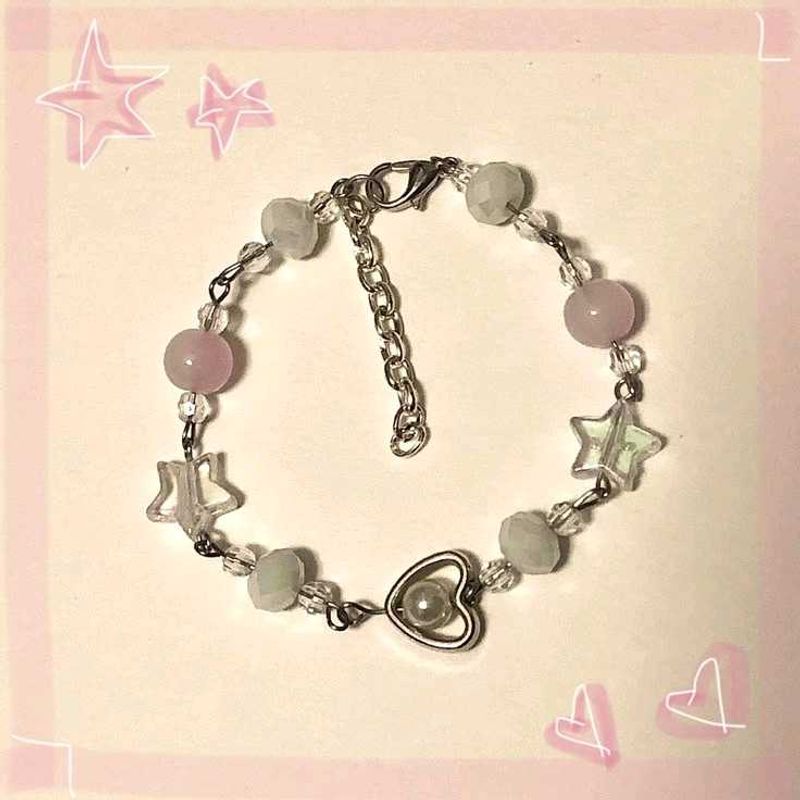 Pastel Star &amp; Heart Charm Bracelet