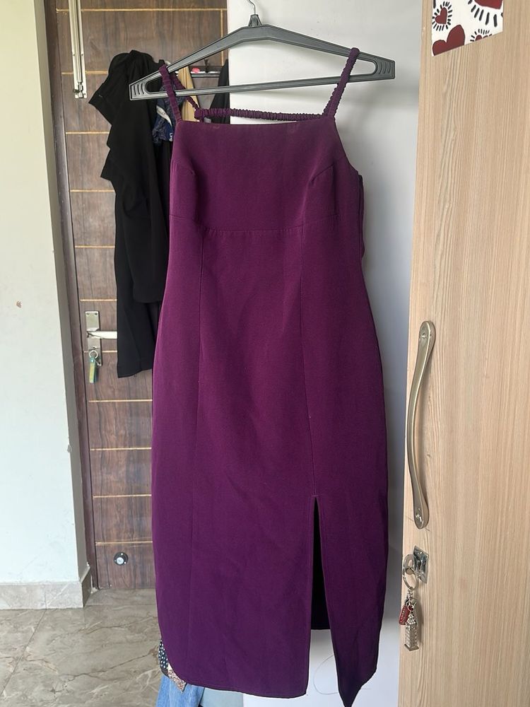 Elegant Purple Midi Dress