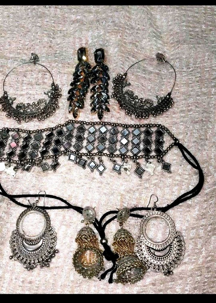 Traditional Oxidized Silver Jewelry Set