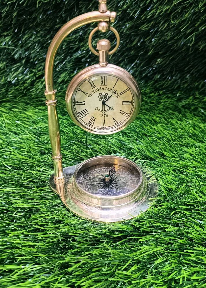 Hanging Clock With Compass.