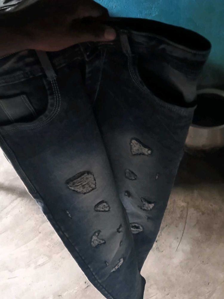 Distressed Denim Jeans