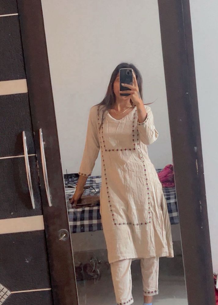 Elegant Embroidered Kurta Set