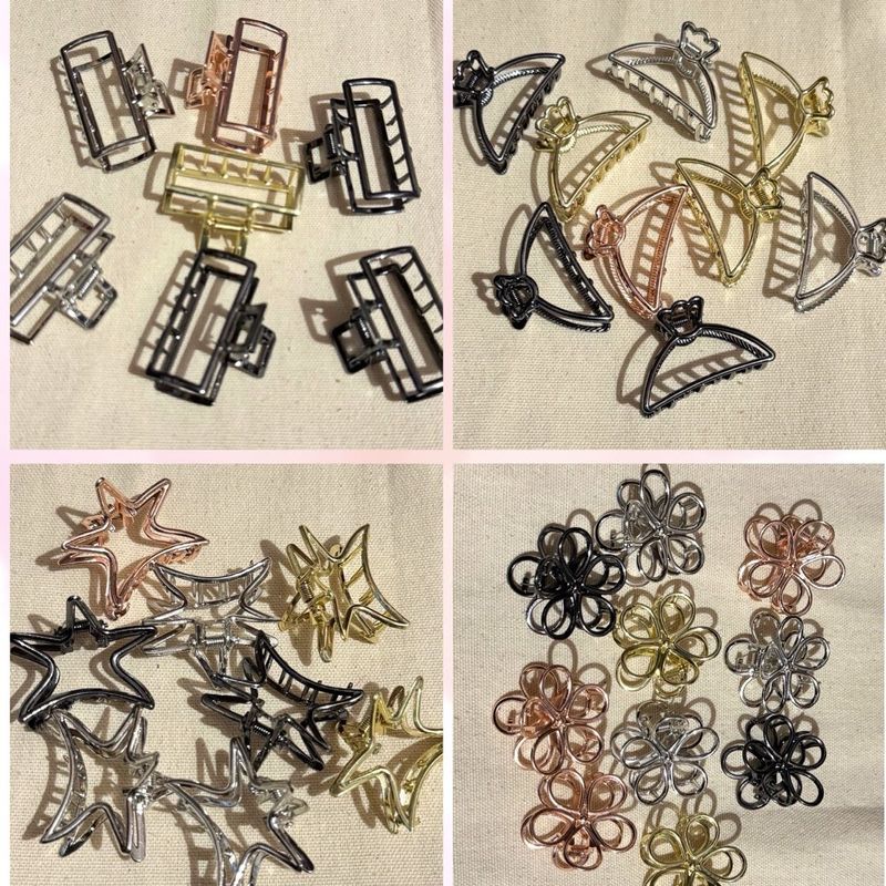 Mini Metal Claw Clips (Assorted Pack Of 5)