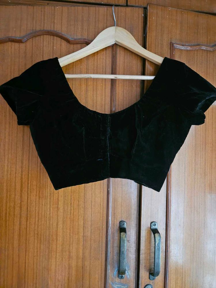 New Black Velvet Blouse