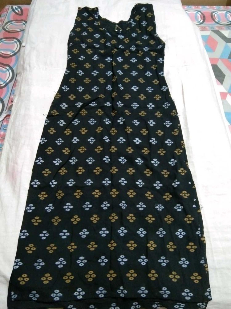 Black Colour Straight Kurta