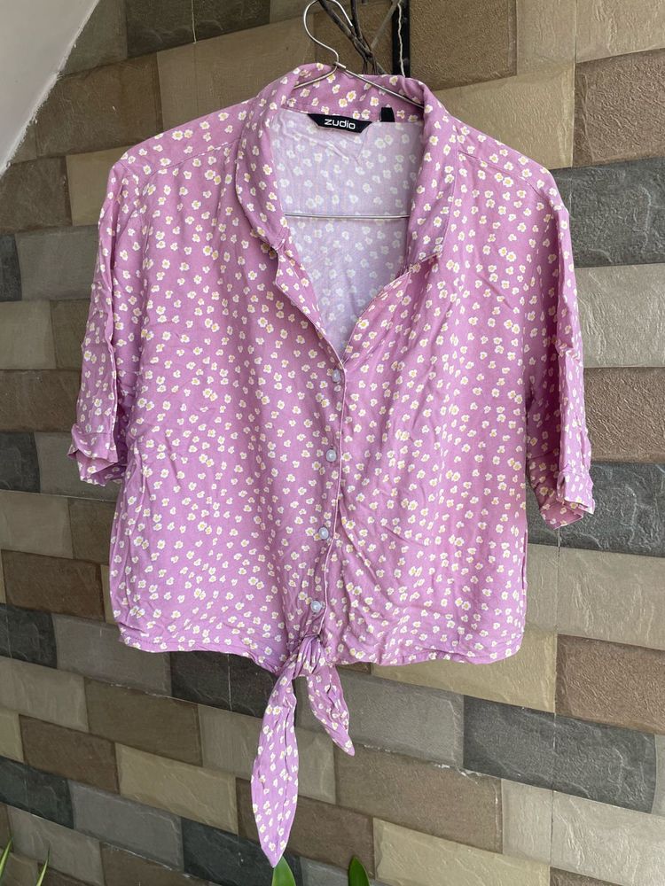 Floral Print Crop Shirt/Top