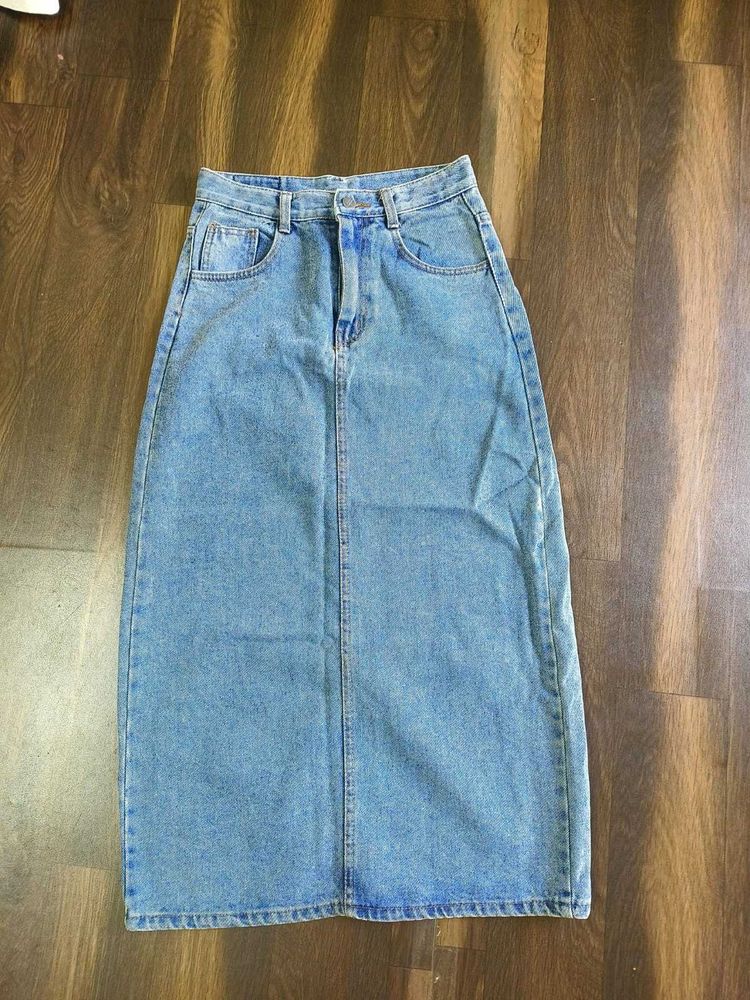 Denim Maxi Skirt