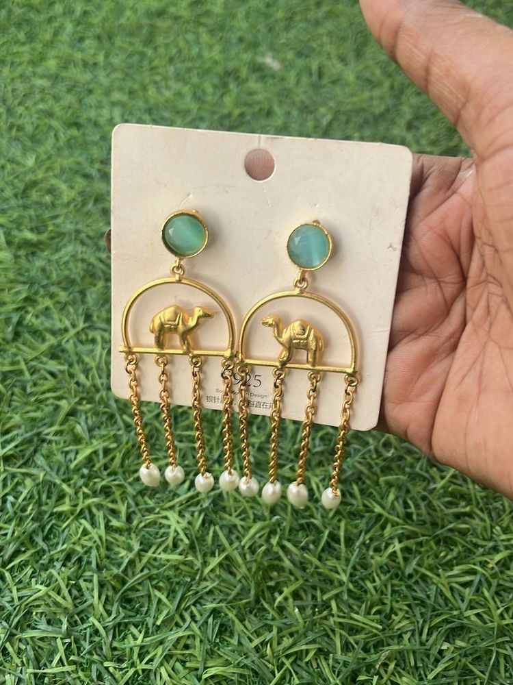 Camel Drop Earrings