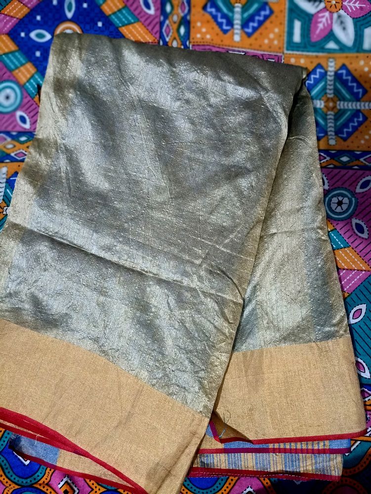 Cotton Silk Beautiful Saree. Pico And Fall Present