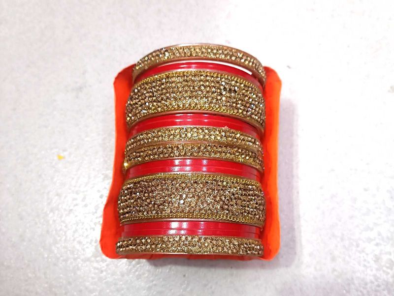 Red &amp; Gold Bridal Bangles