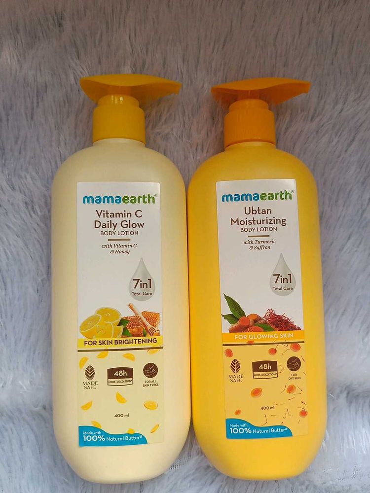 Mamaearth Vit-C Daily Glow/Ubtan Moisturizing Body