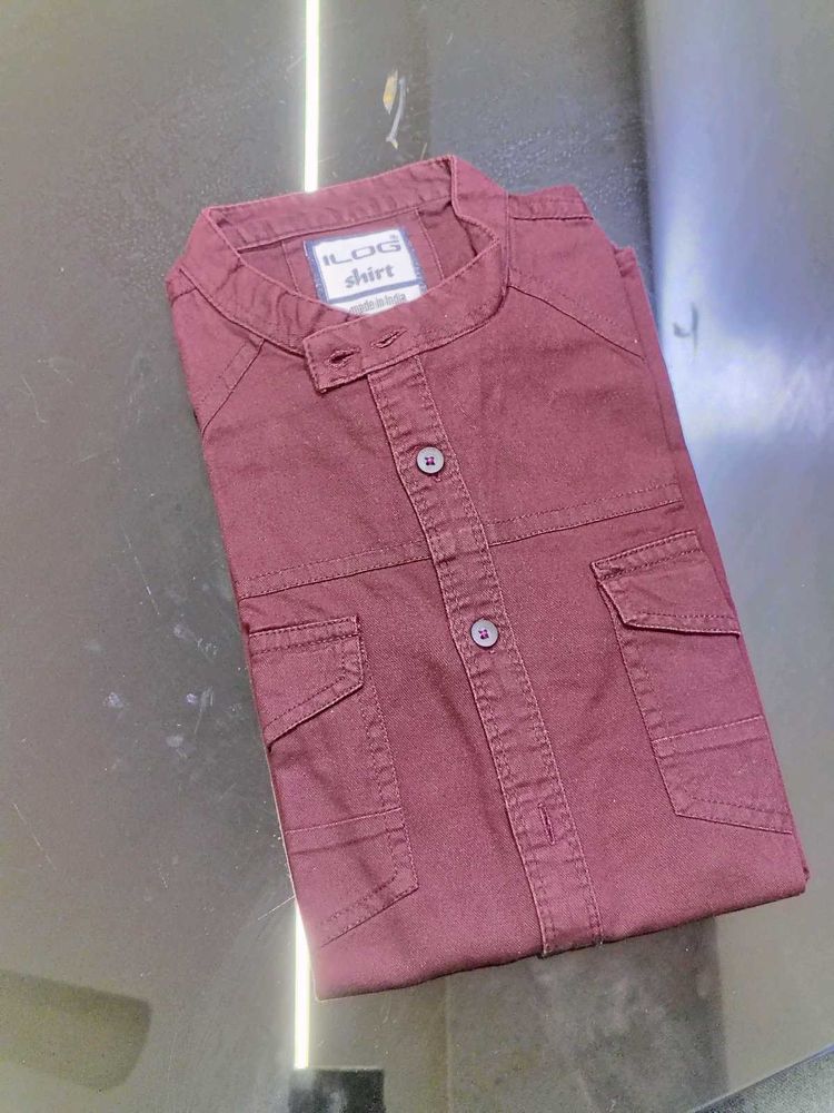 Maroon Casual Shirt