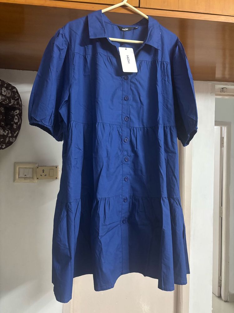 🆕 “Nuon By Westside” Blue Shirt Dress