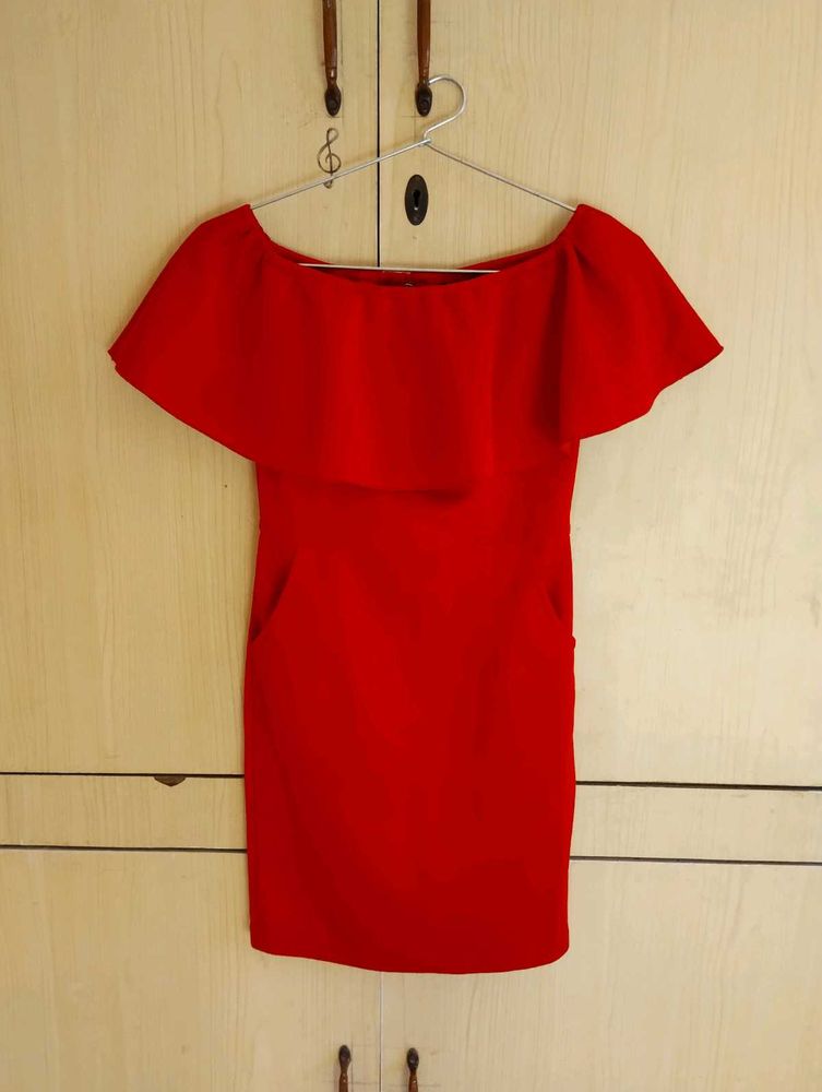 Red Off-Shoulder Dress