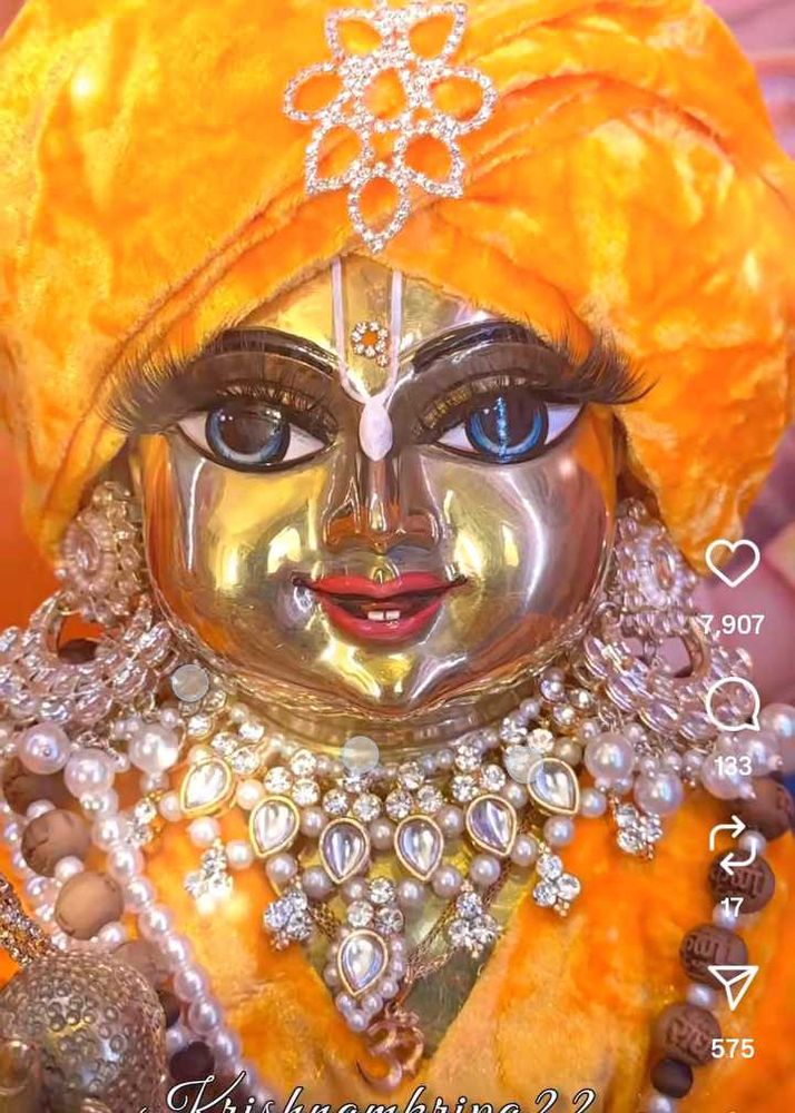 Krishna Idol with Pearl Necklace