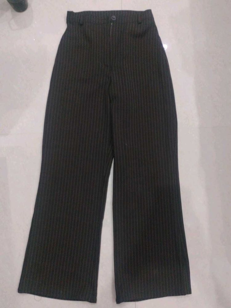 Pinstripe Wide Leg Pants