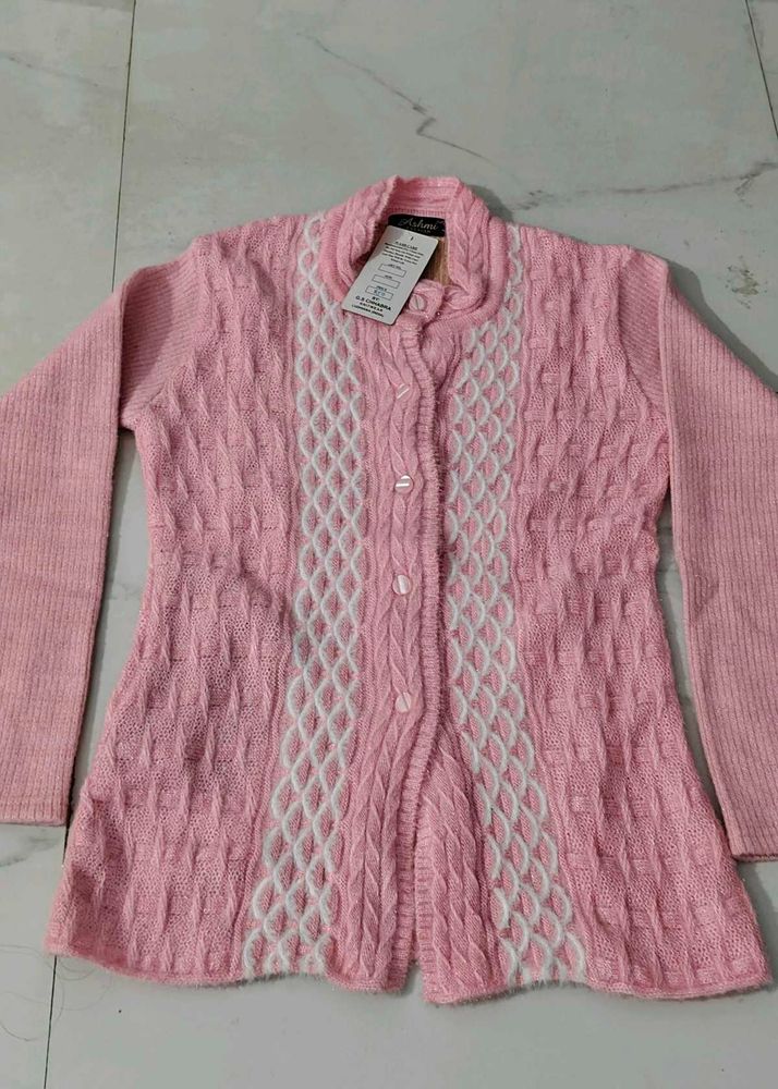 Pink Knit Cardigan