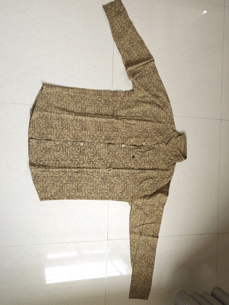 Tan designed Printed Shirt