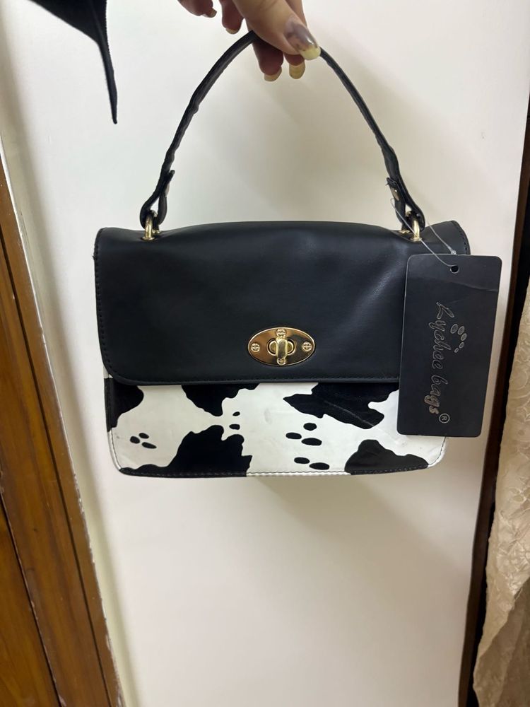 Stylish Cow Print Handbag