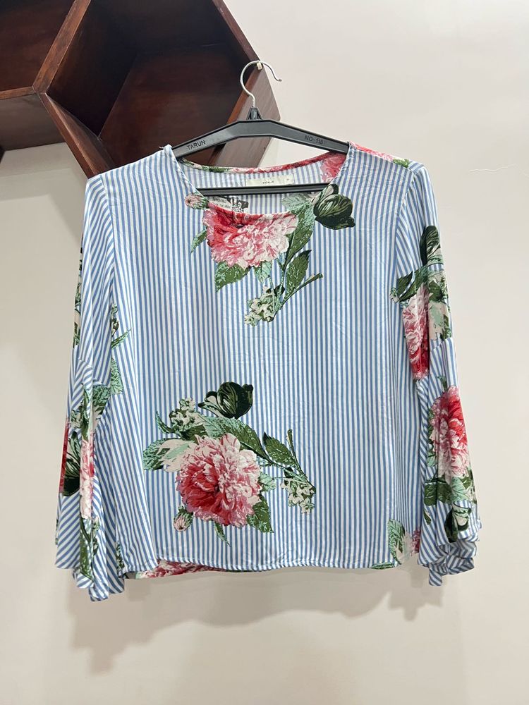 Floral Striped Top
