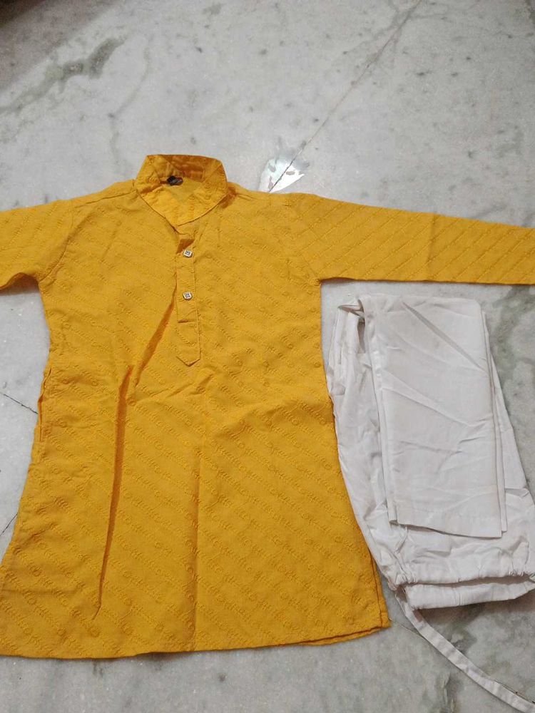 Yellow Kurta Pajama Set