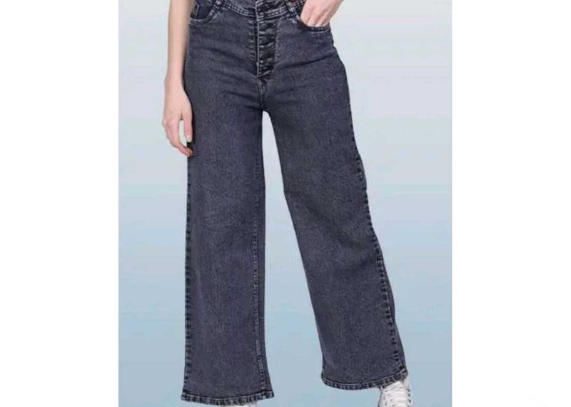 Stylish Wide Leg Denim Jeans