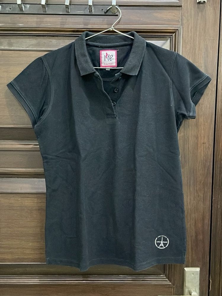 Black Itee Polo T-Shirt