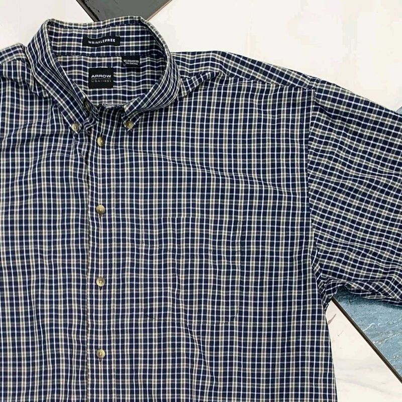 Arrow Half Sleeve  Checkshirt Blue Mix