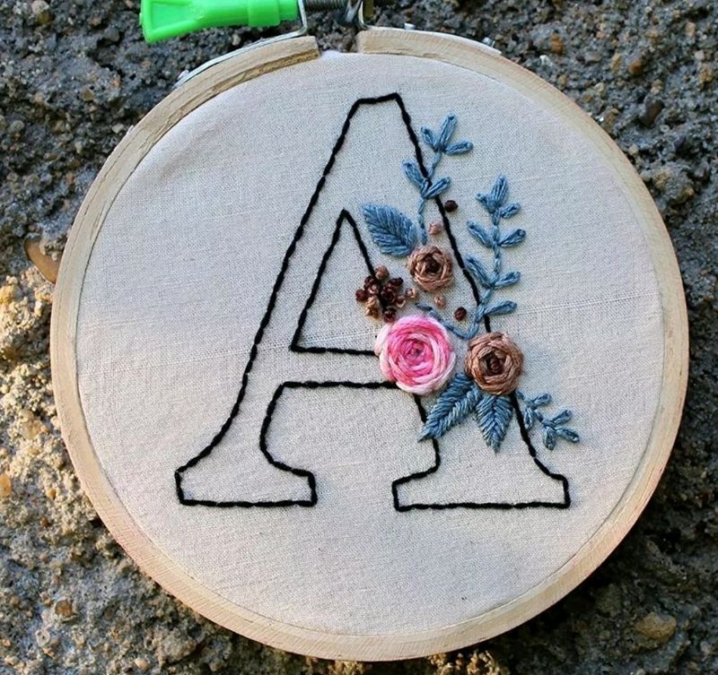 Name Initial (Alphabet) Embroidery