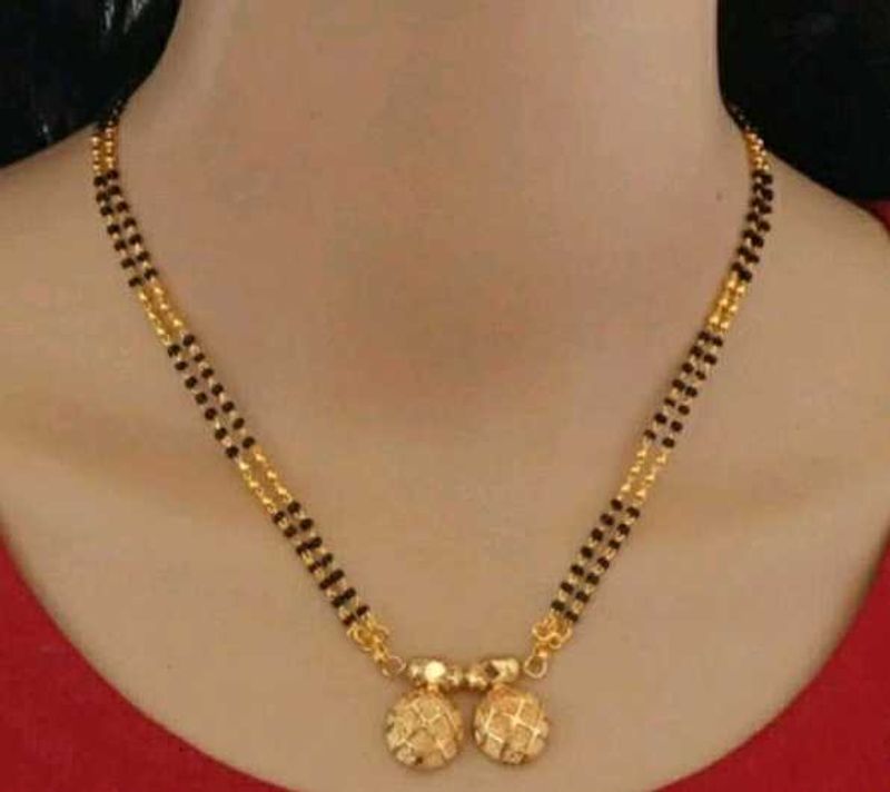 Gold Polise Double Layer Mangalsutra