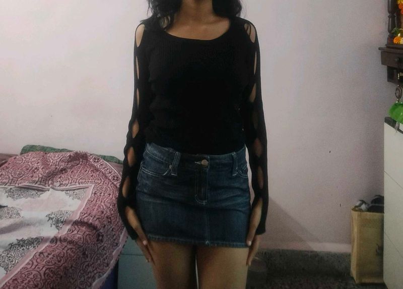 Y2k Denim Mini Skirt