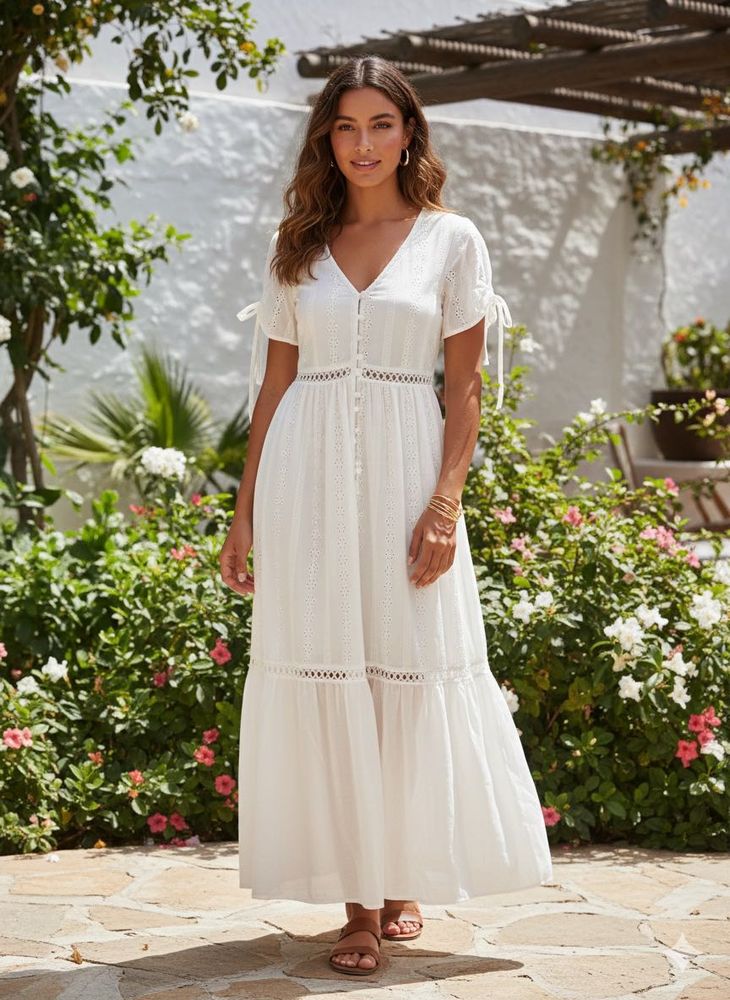 white beauty H&amp;M dress