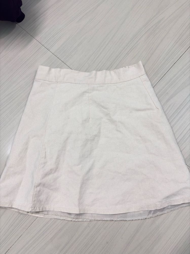 White A-Line Skirt