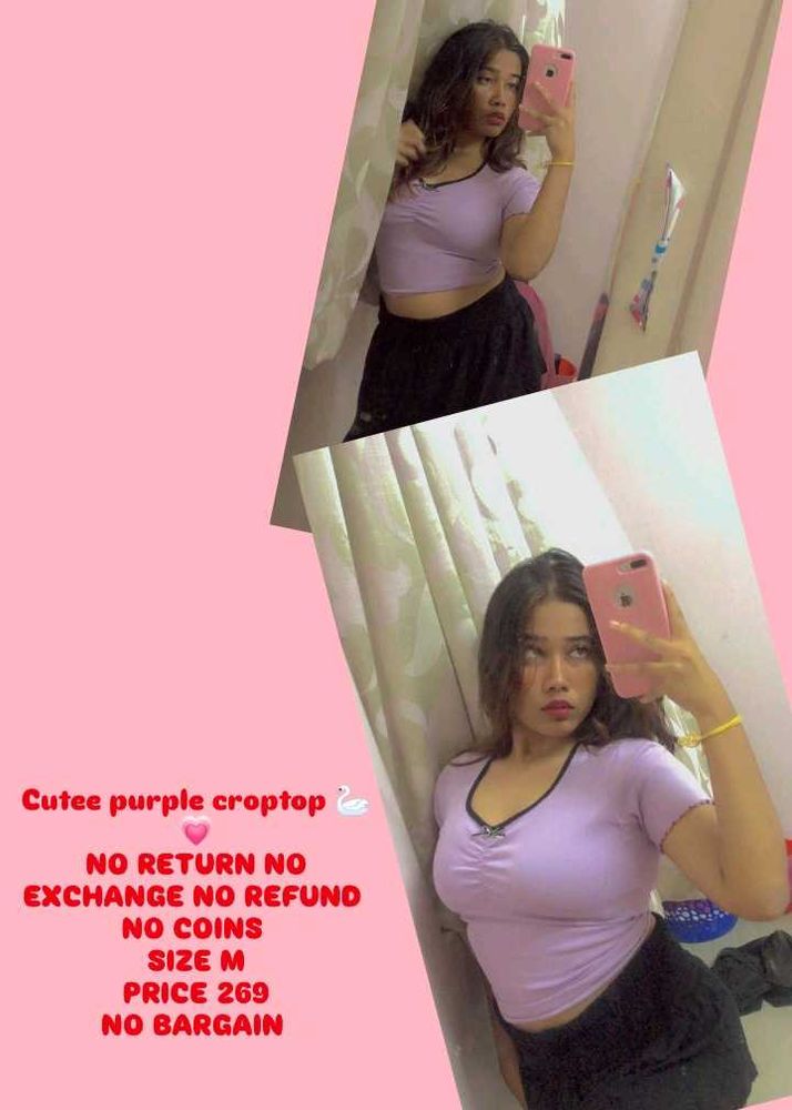 Purple Cropped Top