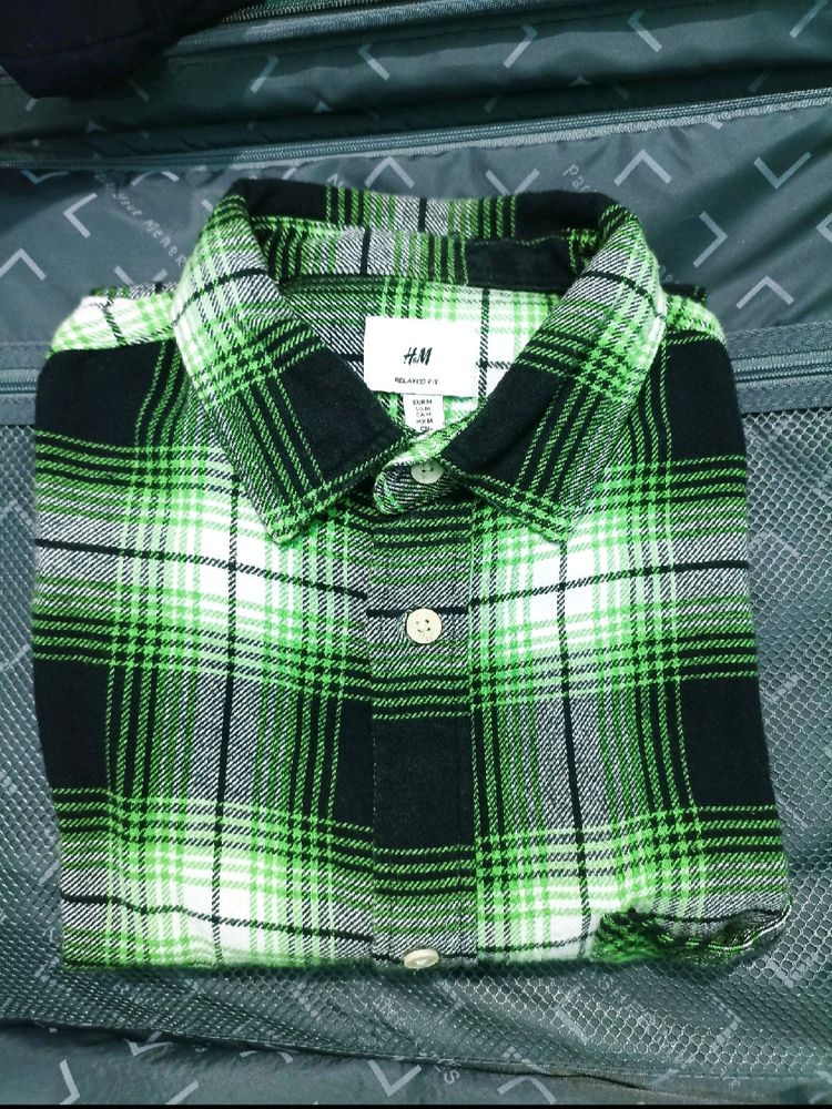 H&amp;M Full Sleeve Flannel Shirt For Men