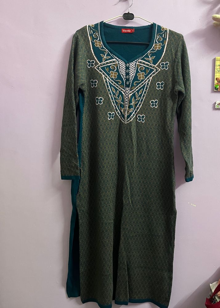 Winter Wear Long Woolen Kurti