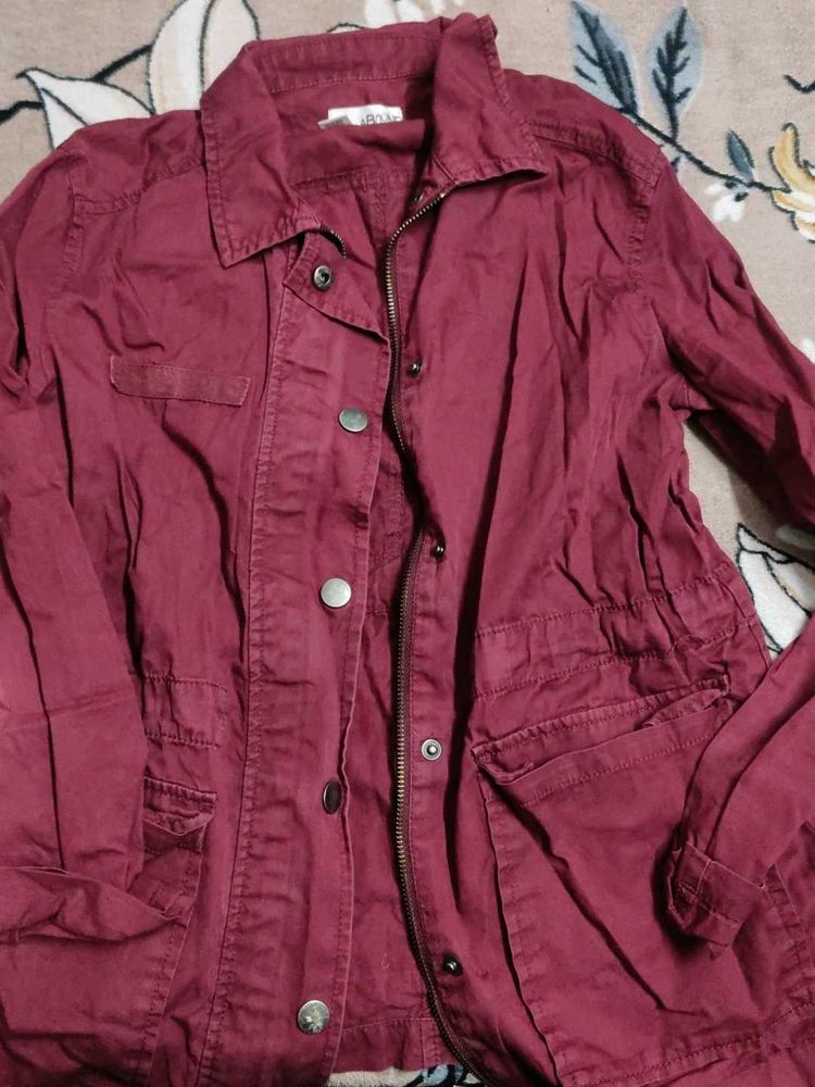Maroon Casual Jacket