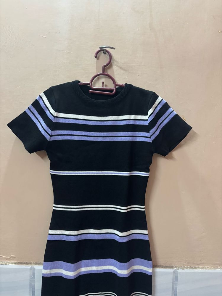 Striped Bodycon Mini Dress