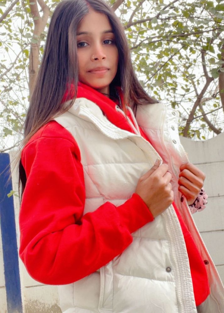 Stylish White Padded Vest