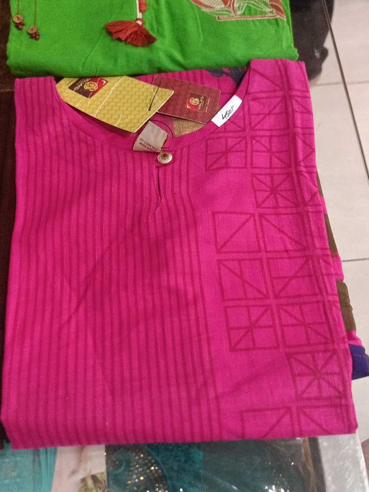 Pink Printed Kurta 4pc Combo