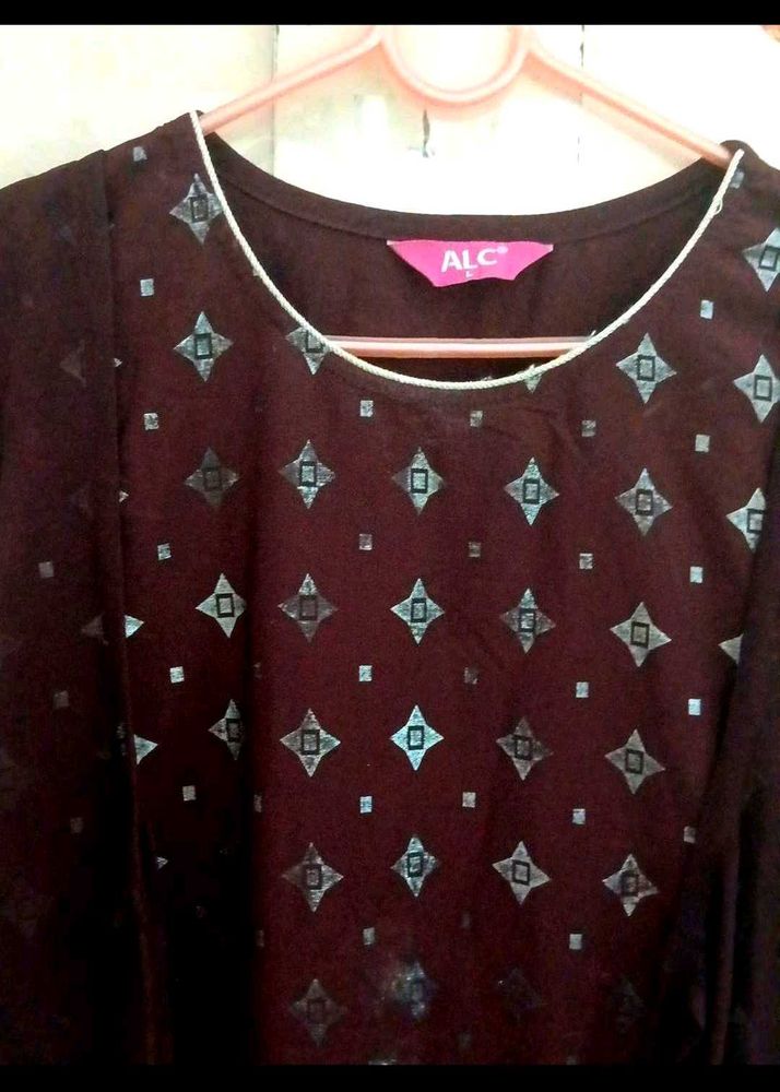 Party Wear Kurta With Coat Or Frock