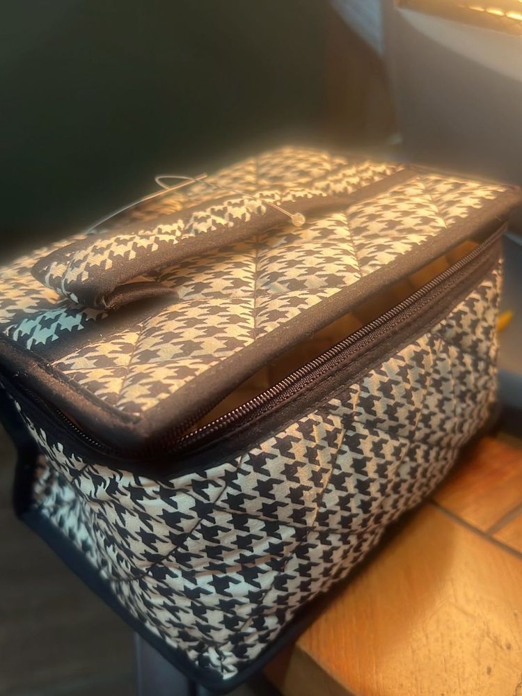 Cosmetics Bag With Mirror- New