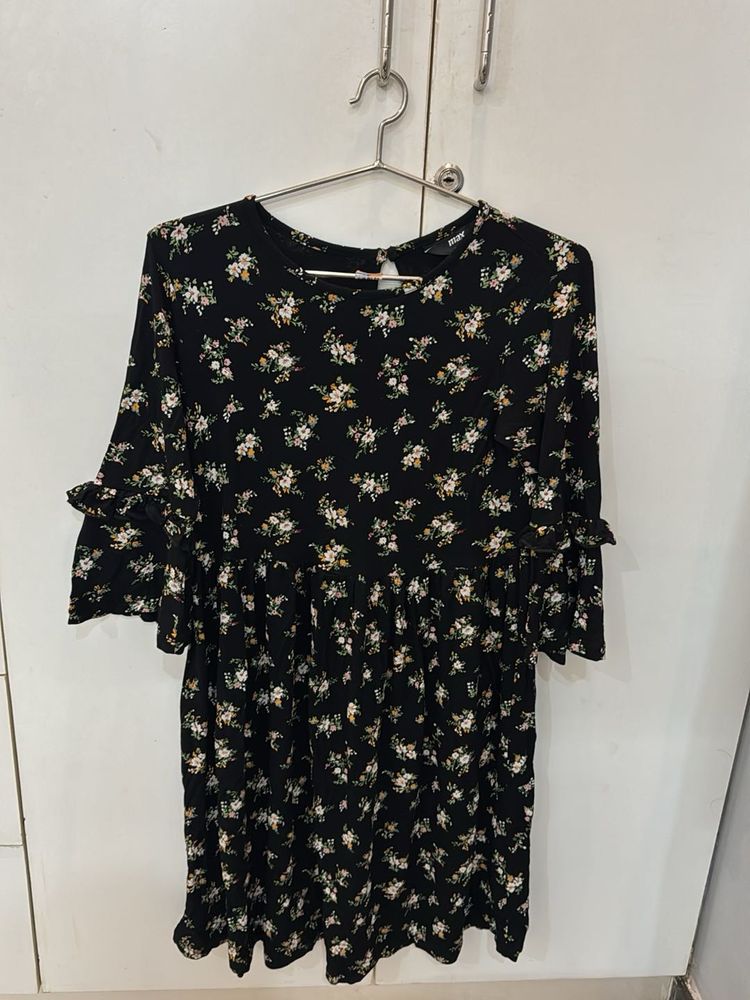 Floral Print Dress SIZE : M