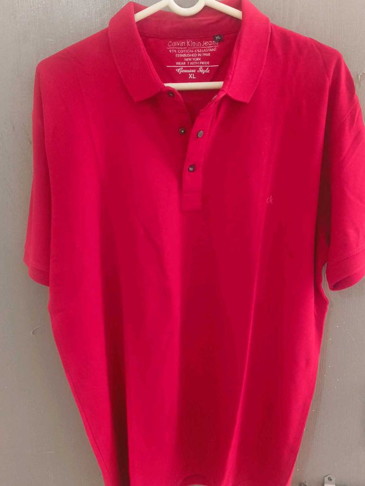 Red Calvin Klein Jeans Shirt