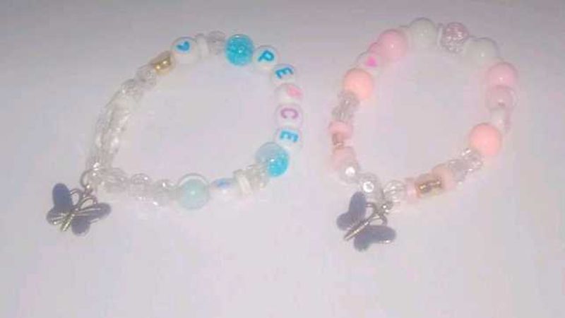Butterfly Charm Beaded Bracelets