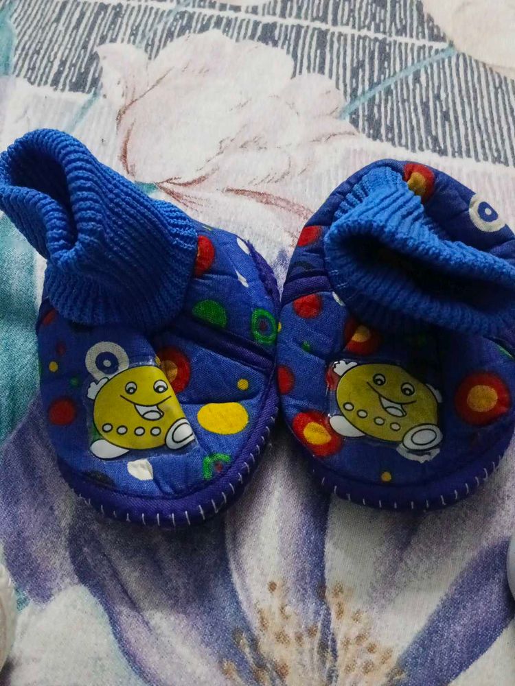 Cute Blue Baby Booties