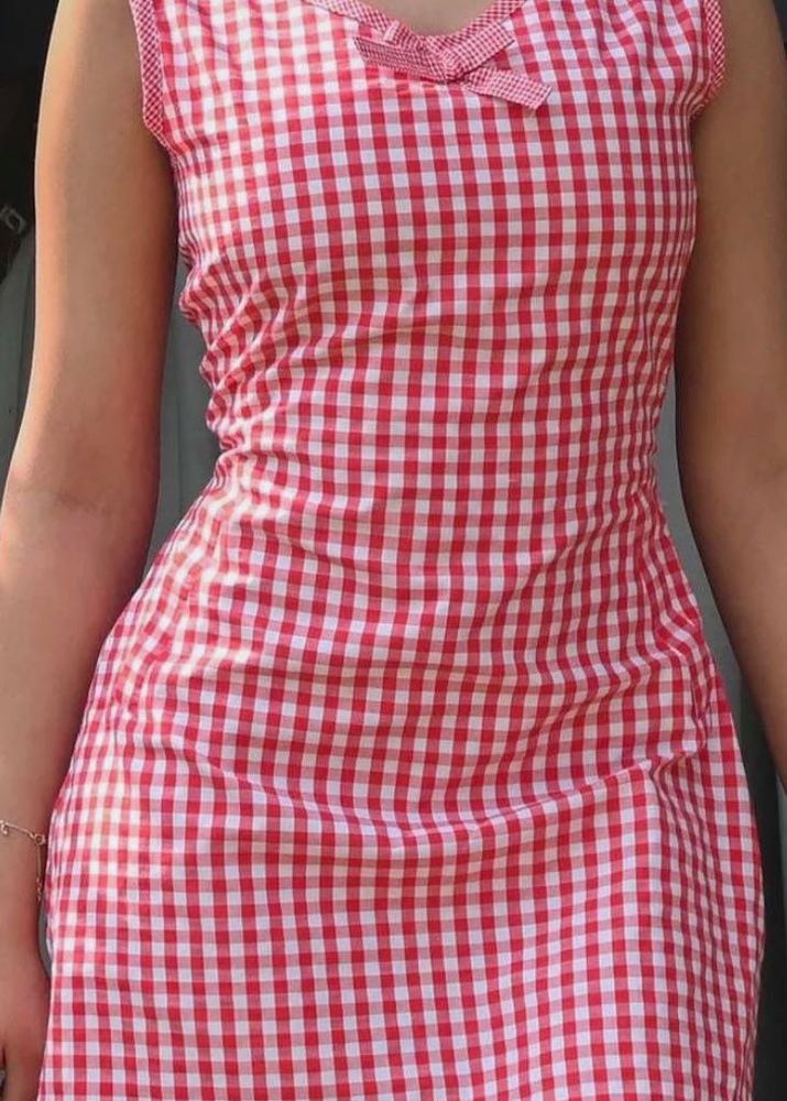 Red Gingham Sundress with Bow
