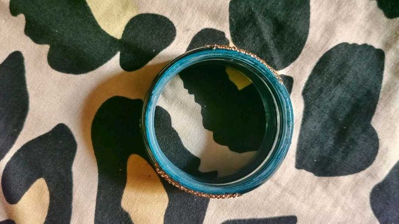 Teal &amp; Gold Bangle