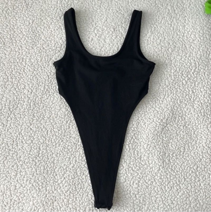 Black Sleeveless Bodysuit