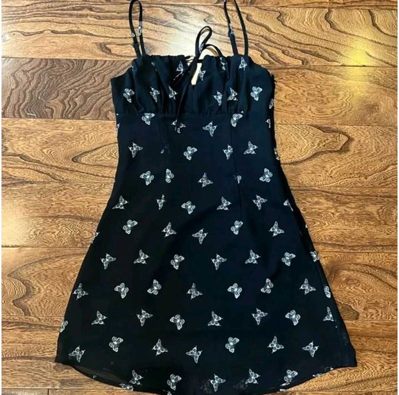 H&amp;M Butterfly Print Mini Dress